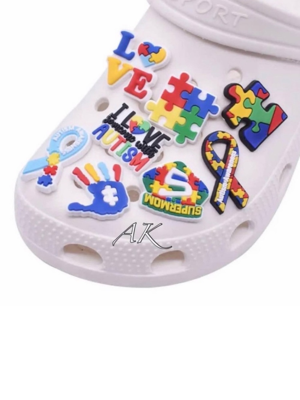 Autism Awareness 
10pc Croc Shoe Charm Set